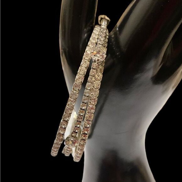 Set of 3 rhinestone bracelets - Picture 4 of 4